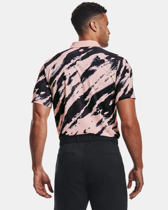 Men's Curry Vanish Printed Polo, Pink, pdpMainDesktop image number 1